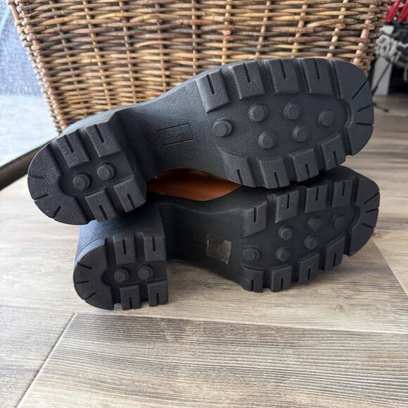 Call It Spring Brown Faux Leather Platform Chunky Heel Ankle Boots Women’s 11 - Picture 7 of 9